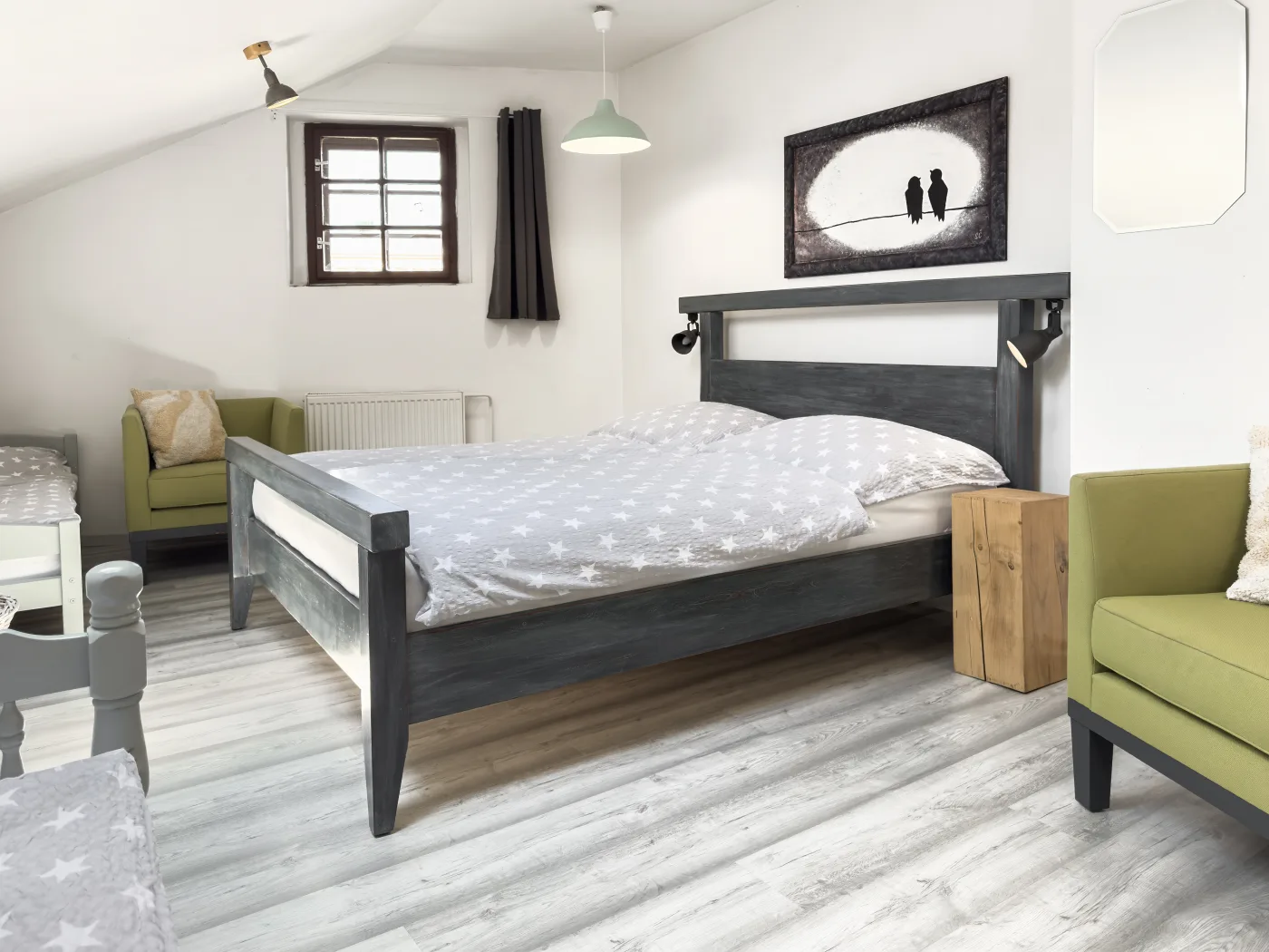 Čtyřlůžková ložnice apartmánu Vikárka